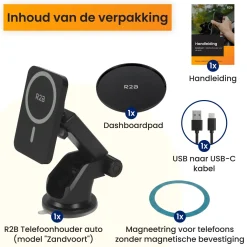Best Telefoonhouder Auto Zuignap met Draadloze Oplader Telefoon & Tablethouders