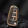 Hot TPU Sleutelhoesje voor Audi goud C3 Autosleutelhoesjes
