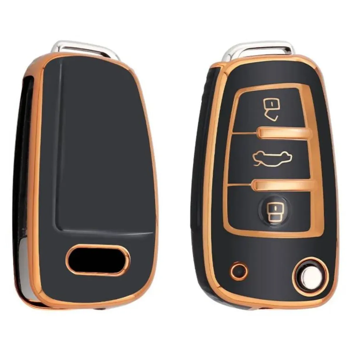 Hot TPU Sleutelhoesje voor Audi goud C3 Autosleutelhoesjes
