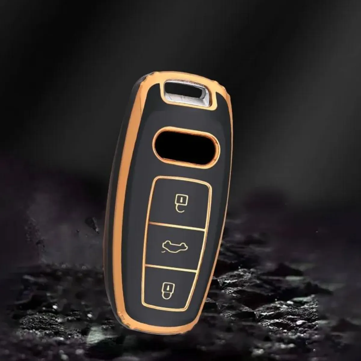 New TPU Sleutelhoesje voor Audi goud D3 Autosleutelhoesjes