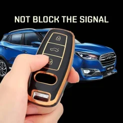 New TPU Sleutelhoesje voor Audi goud D3 Autosleutelhoesjes