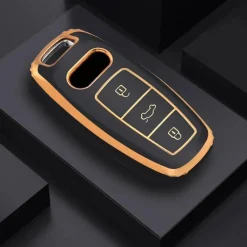 New TPU Sleutelhoesje voor Audi goud D3 Autosleutelhoesjes