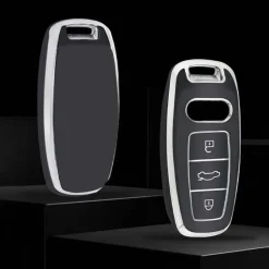 New TPU Sleutelhoesje voor Audi zwart D3 Autosleutelhoesjes