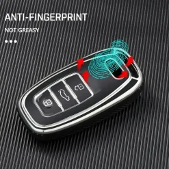 Outlet TPU Sleutelhoesje voor Audi zwart A3 Autosleutelhoesjes