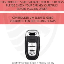 Outlet TPU Sleutelhoesje voor Audi zwart A3 Autosleutelhoesjes