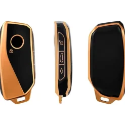 Outlet TPU Sleutelhoesje voor Bmw goud F4 Autosleutelhoesjes