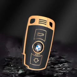Outlet TPU Sleutelhoesje voor Bmw goud E4 Autosleutelhoesjes