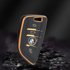 Hot TPU Sleutelhoesje voor Bmw goud B4A Autosleutelhoesjes