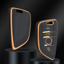 Hot TPU Sleutelhoesje voor Bmw goud B4A Autosleutelhoesjes