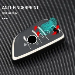 Discount TPU Sleutelhoesje voor Bmw i serie zwart B4A-NEW Autosleutelhoesjes