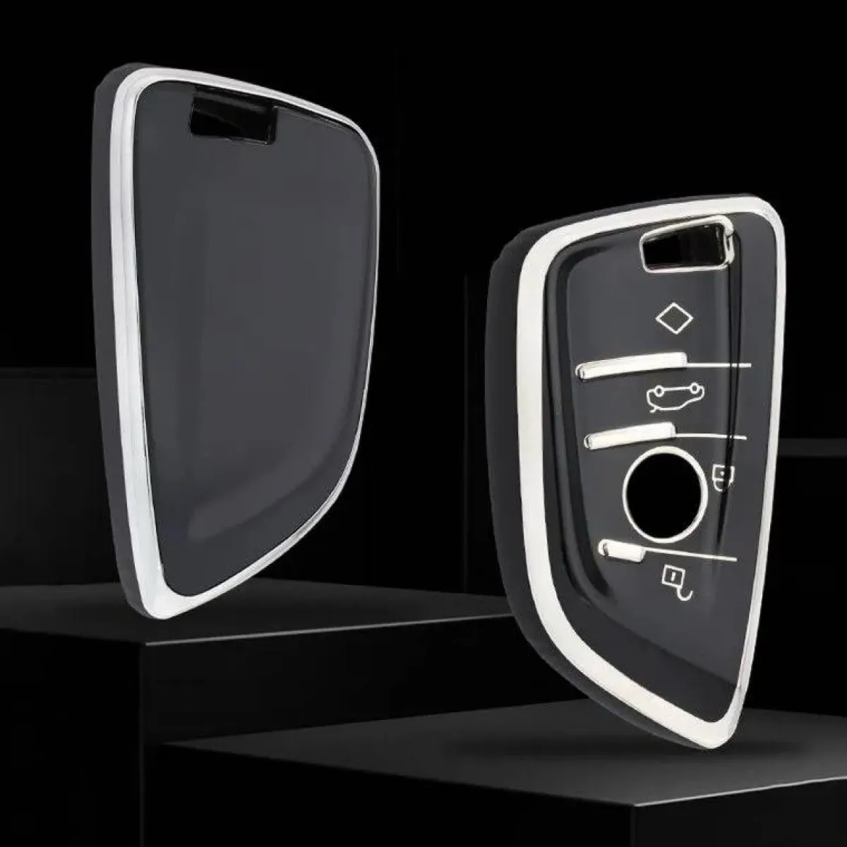 Sale TPU Sleutelhoesje voor Bmw zwart B4A Autosleutelhoesjes