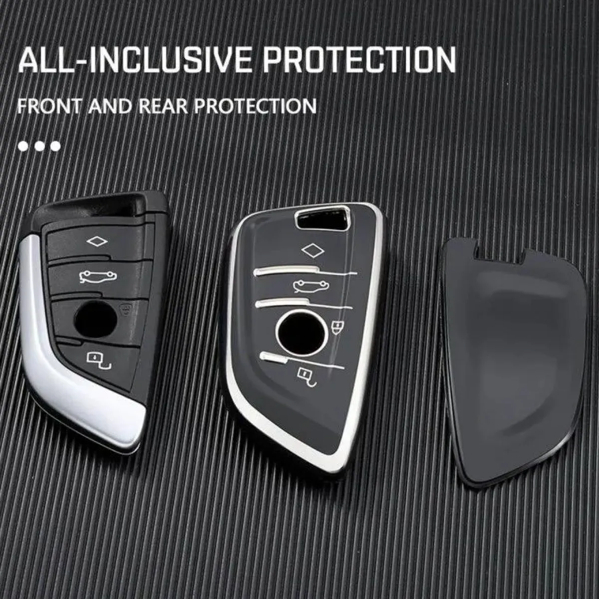 Sale TPU Sleutelhoesje voor Bmw zwart B4A Autosleutelhoesjes