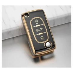 Clearance TPU Sleutelhoesje voor Citroën goud D3 Autosleutelhoesjes