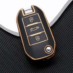 Outlet TPU Sleutelhoesje voor Citroën goud A3 Autosleutelhoesjes