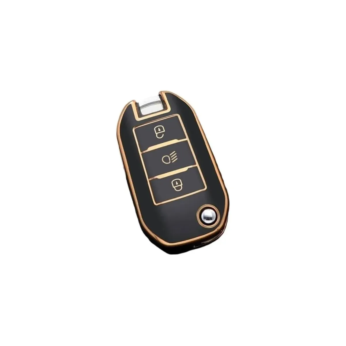 TPU Sleutelhoesje voor Citroën goud A3B Autosleutelhoesjes