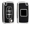 TPU Sleutelhoesje voor Citroën zwart D3B Autosleutelhoesjes