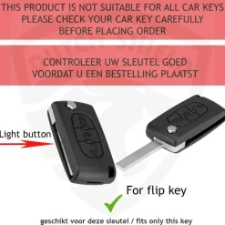 TPU Sleutelhoesje voor Citroën zwart D3B Autosleutelhoesjes