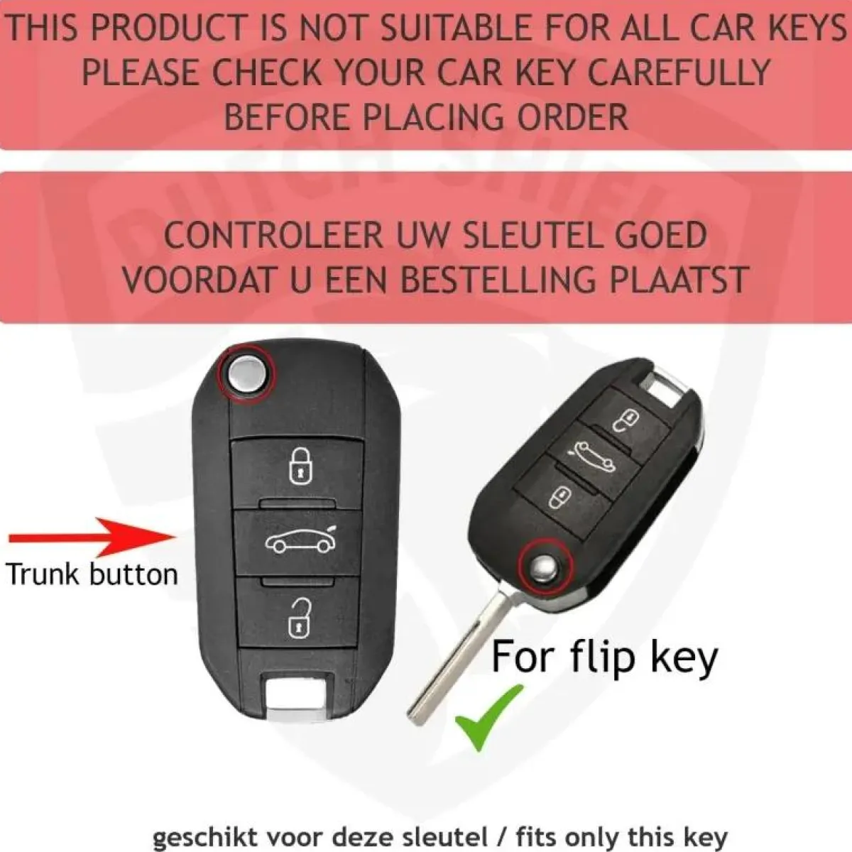 Sale TPU Sleutelhoesje voor Citroën zwart A3 Autosleutelhoesjes