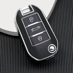 Sale TPU Sleutelhoesje voor Citroën zwart A3 Autosleutelhoesjes