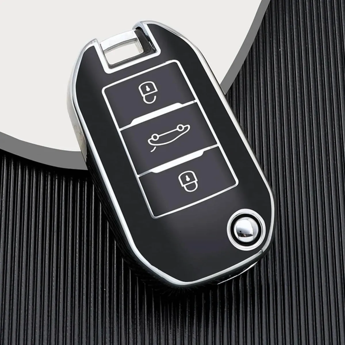 Sale TPU Sleutelhoesje voor Citroën zwart A3 Autosleutelhoesjes