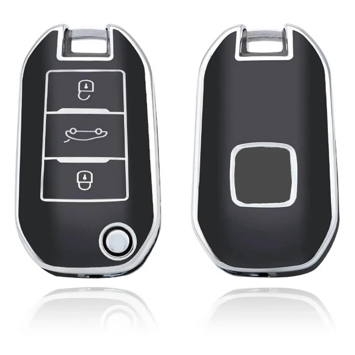 Sale TPU Sleutelhoesje voor Citroën zwart A3 Autosleutelhoesjes