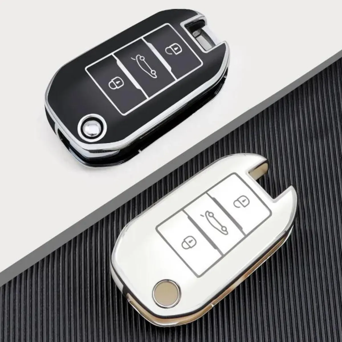 Sale TPU Sleutelhoesje voor Citroën zwart A3 Autosleutelhoesjes