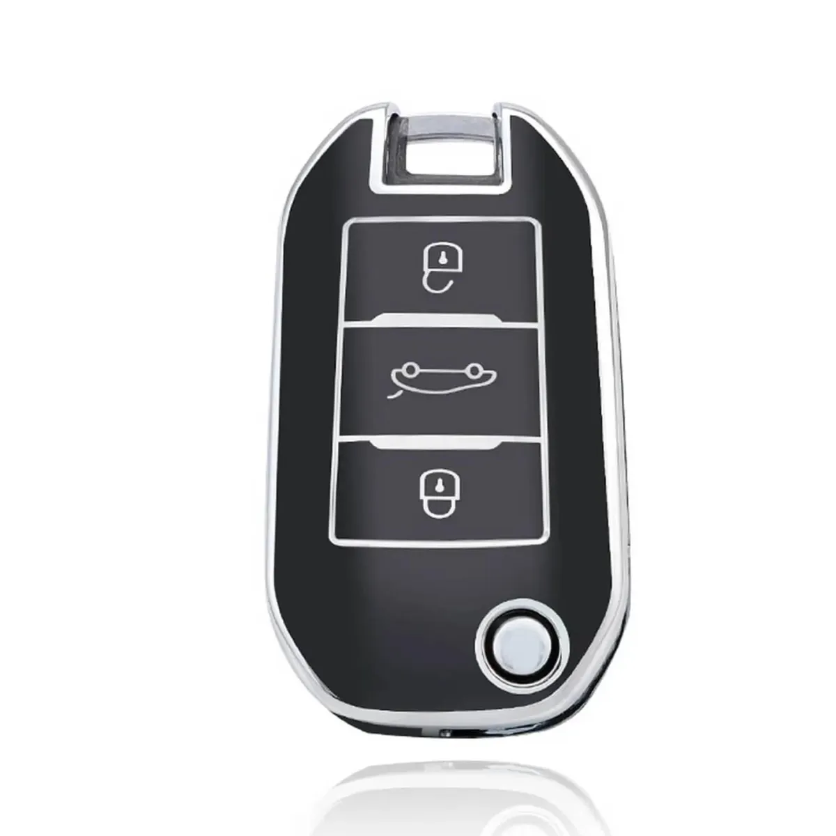 Sale TPU Sleutelhoesje voor Citroën zwart A3 Autosleutelhoesjes