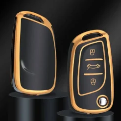 Hot TPU Sleutelhoesje voor Citroën goud C3 Autosleutelhoesjes
