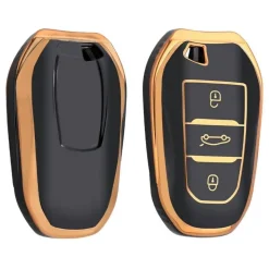 TPU Sleutelhoesje voor Citroën goud B3 Autosleutelhoesjes
