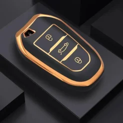 TPU Sleutelhoesje voor Citroën goud B3 Autosleutelhoesjes
