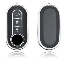 Best TPU Sleutelhoesje voor Fiat / Abart zwart A3 Autosleutelhoesjes