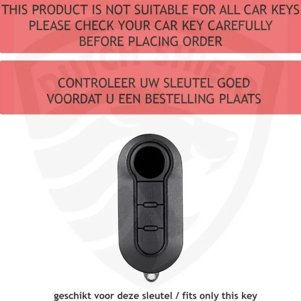 Best TPU Sleutelhoesje voor Fiat / Abart zwart A3 Autosleutelhoesjes