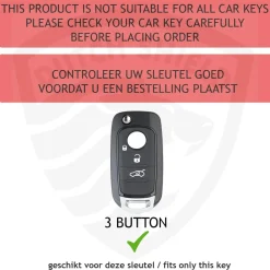 New TPU Sleutelhoesje voor Fiat / Abart goud B3 Autosleutelhoesjes