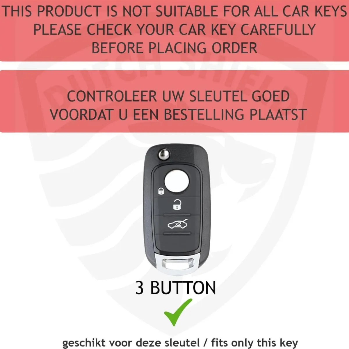 New TPU Sleutelhoesje voor Fiat / Abart goud B3 Autosleutelhoesjes