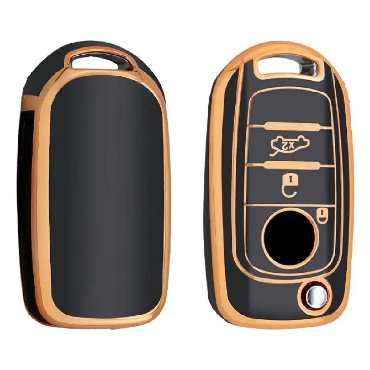 New TPU Sleutelhoesje voor Fiat / Abart goud B3 Autosleutelhoesjes