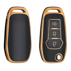 Hot TPU Sleutelhoesje voor Ford goud F3 Autosleutelhoesjes