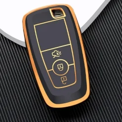 Clearance TPU Sleutelhoesje voor Ford goud B3 Autosleutelhoesjes