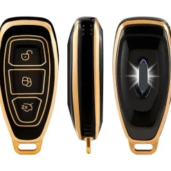 New TPU Sleutelhoesje voor Ford goud K3 Autosleutelhoesjes