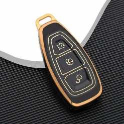 New TPU Sleutelhoesje voor Ford goud K3 Autosleutelhoesjes