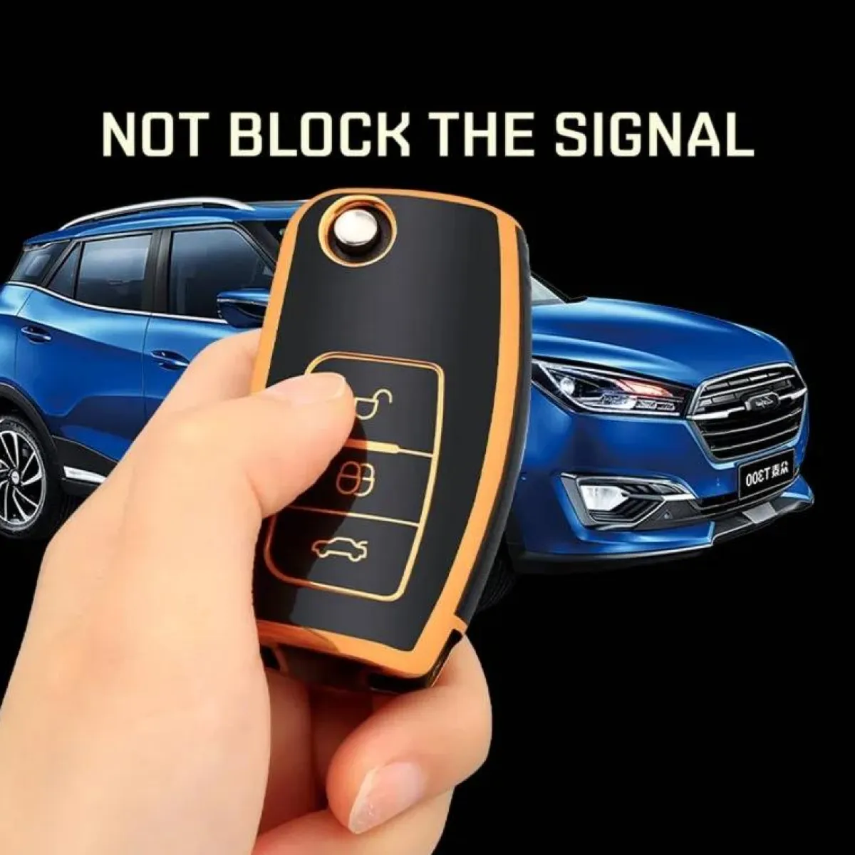 Best TPU Sleutelhoesje voor Ford goud G3 Autosleutelhoesjes