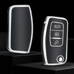 Hot TPU Sleutelhoesje voor Ford zwart G3 Autosleutelhoesjes