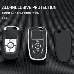 Sale TPU Sleutelhoesje voor Ford zwart B3 Autosleutelhoesjes