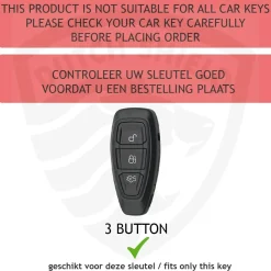 Best TPU Sleutelhoesje voor Ford zwart K3 Autosleutelhoesjes