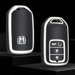 Outlet TPU Sleutelhoesje voor Honda zwart A4A Autosleutelhoesjes