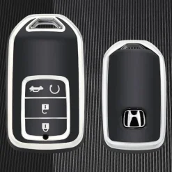 Outlet TPU Sleutelhoesje voor Honda zwart A4A Autosleutelhoesjes