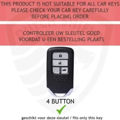 Outlet TPU Sleutelhoesje voor Honda zwart A4A Autosleutelhoesjes