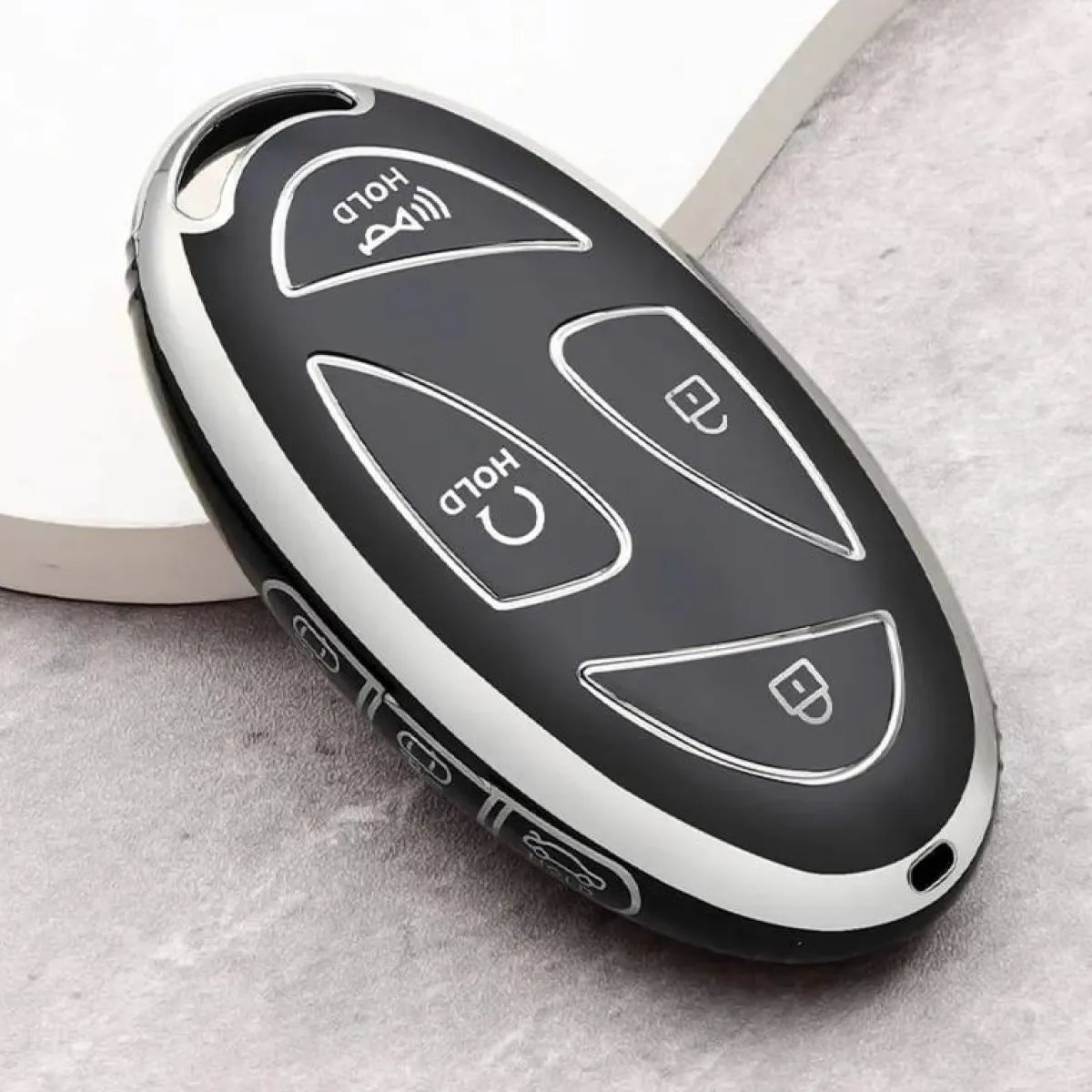 Hot TPU Sleutelhoesje voor Hyundai zwart L7 Autosleutelhoesjes