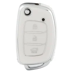 Sale TPU Sleutelhoesje voor Hyundai wit B3N Autosleutelhoesjes
