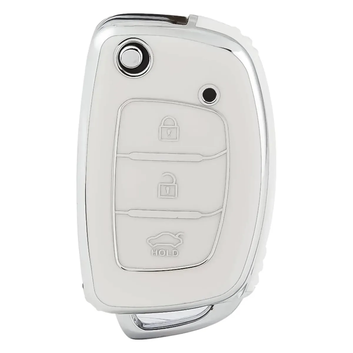 Sale TPU Sleutelhoesje voor Hyundai wit B3N Autosleutelhoesjes