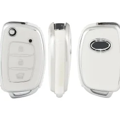 Sale TPU Sleutelhoesje voor Hyundai wit B3N Autosleutelhoesjes